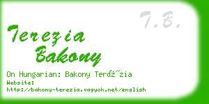 terezia bakony business card